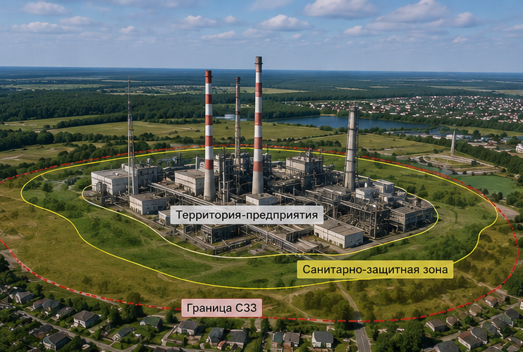 Карта санитарно-защитной зоны